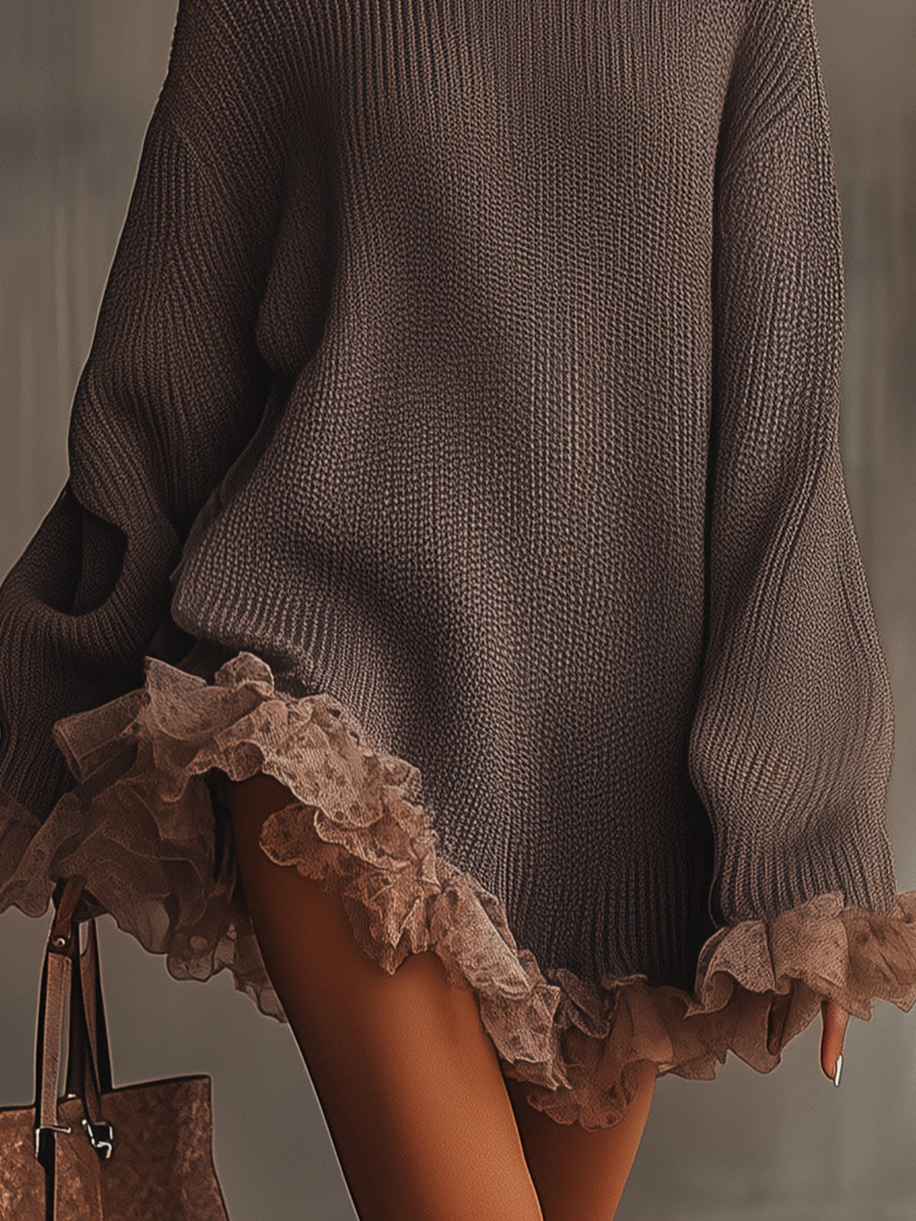 HETTY | Romantic Ruffled Sweater Dress