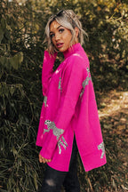 VIDA | CASUAL VINTAGE TIGER & LEOPARD PRINT TOP