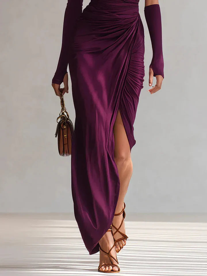 ZELISSEA | Elegant Asymmetrical Maxi Dress
