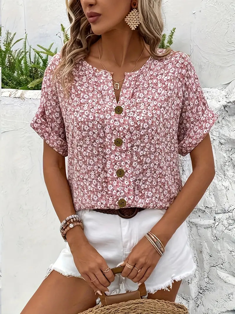 ESTELLE | Elegant Floral Print Blouse