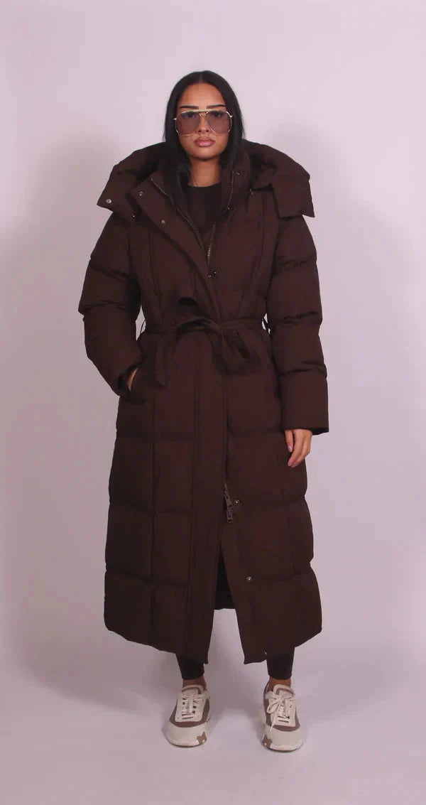 SELVYN | Puffer Long Belted Coat