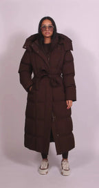 SELVYN | Puffer Long Belted Coat