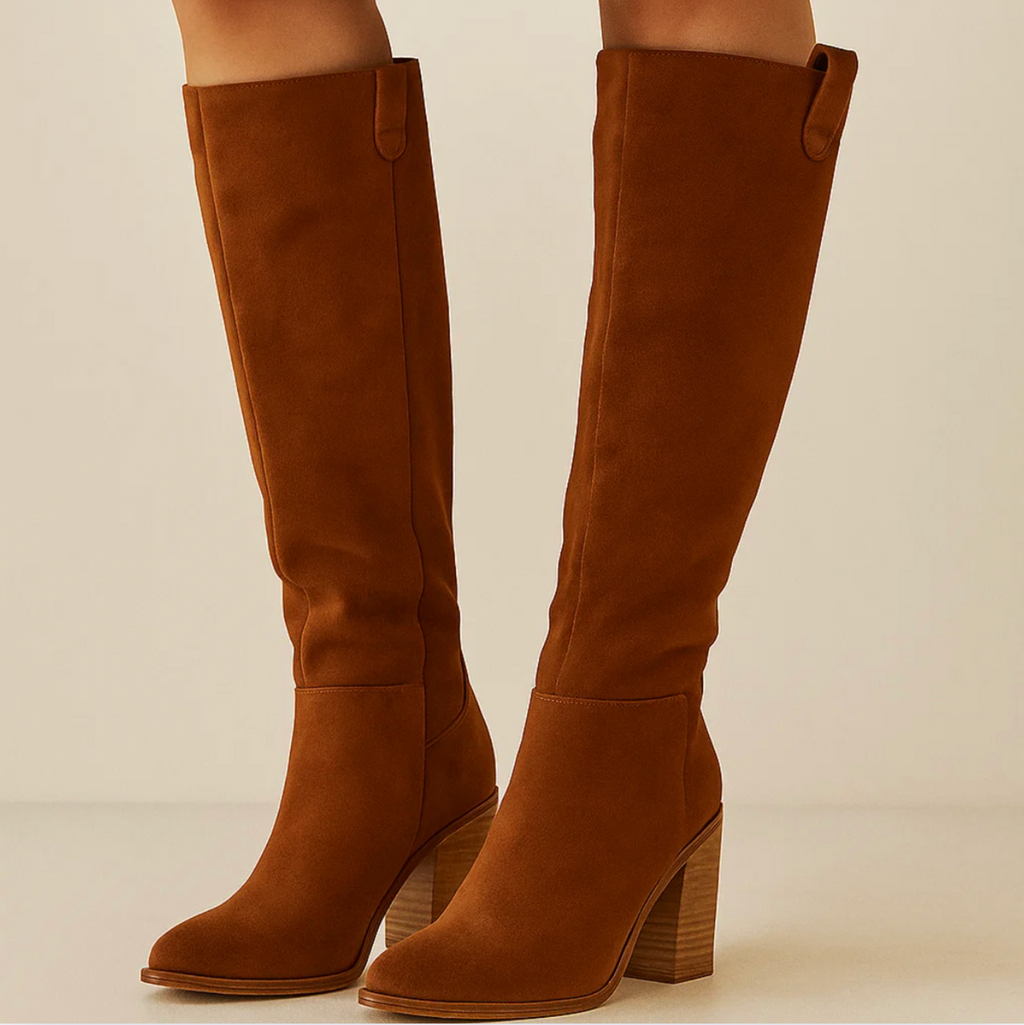AVELLINE | Suede Block Heel Boots