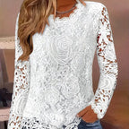 ELLA | DELICATE LACE LONG-SLEEVE TOP